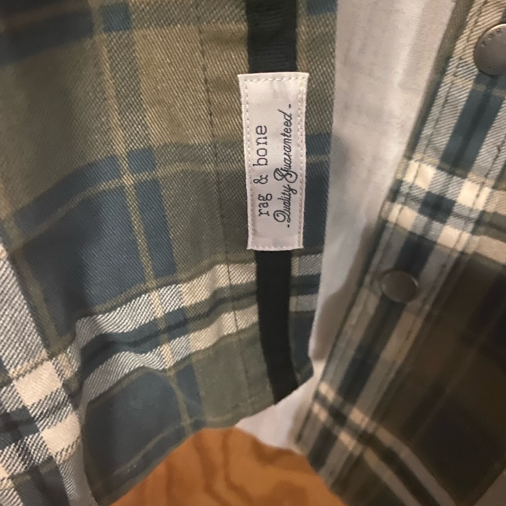 Rag & Bone Men’s Plaid Engineered Jack Snap Flannel Shirt - Picture 9 of 15